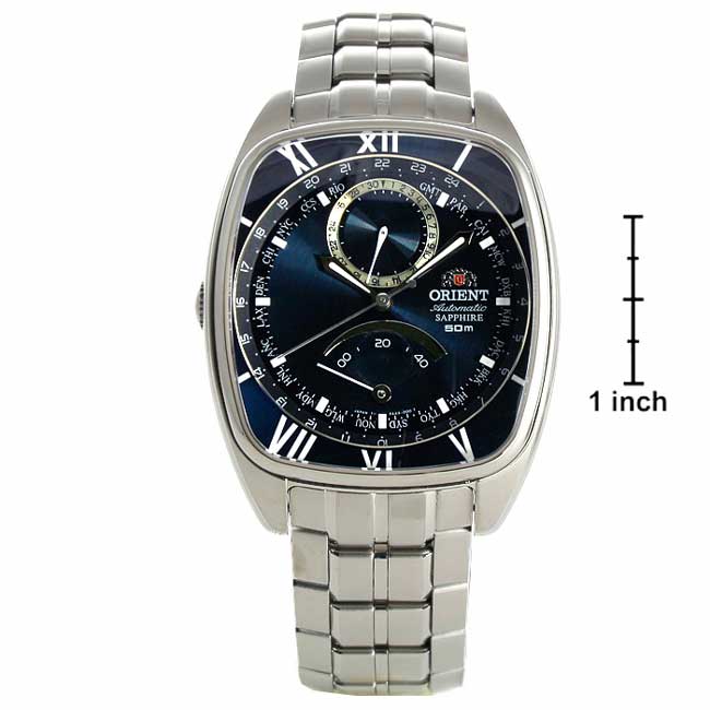 Orient Automatic Mens Blue Navy Dial GMT Watch  