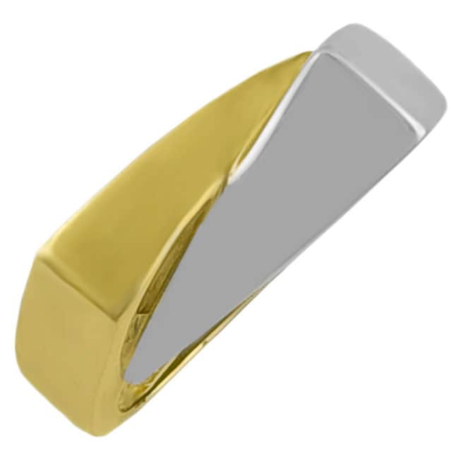 14k Two tone Gold Styled Modern Ring