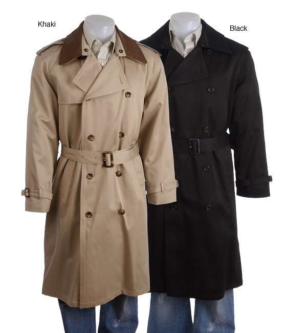 London Fog Men's 45inch Gabardine Trench Coat Free Shipping Today