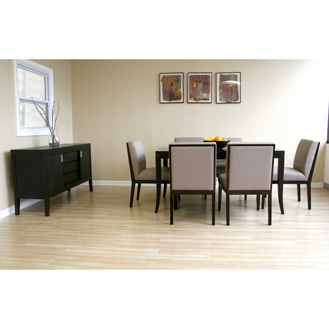 Cymbeline Taupe Extendable 8 piece Dining Table Set  