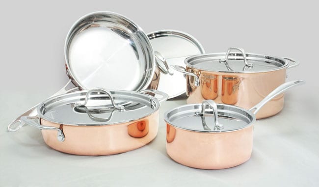 7 QT Copper, Granite, or Sapphire Non Stick Stock Pot Casserole (Induc