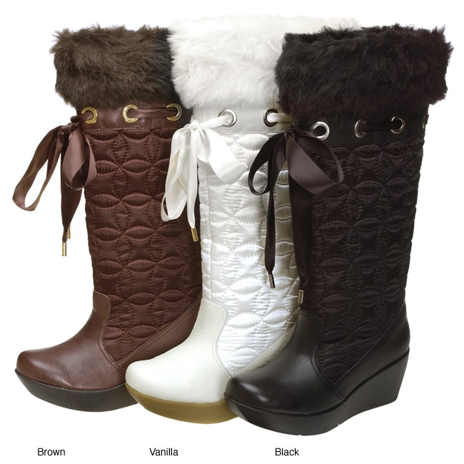 Report Glacier Womens Nylon Suede Fur Boots  