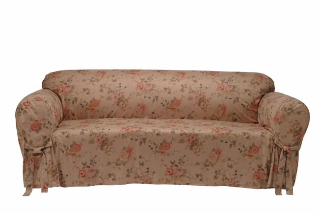 Ultimate Suede Floral Print Chair Slipcover  