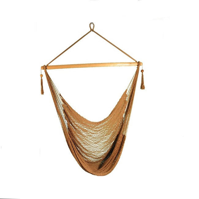 Hand Woven Mocha Hammock Chair Swing  