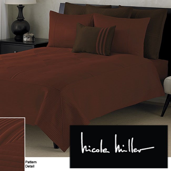 Nicole Miller Concentric Box Copper Coverlet Set