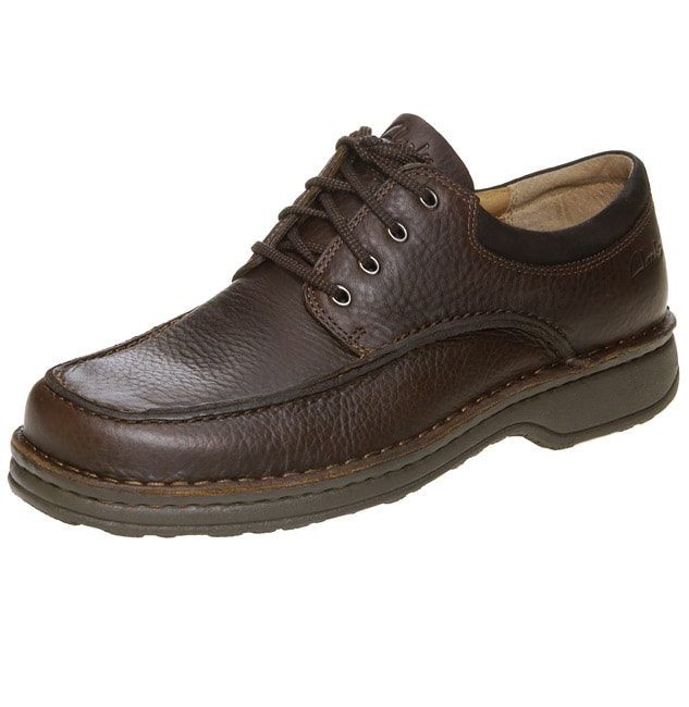 Clarks Men's Ranger Brown Leather Oxford Shoes - Free Shipping On ...