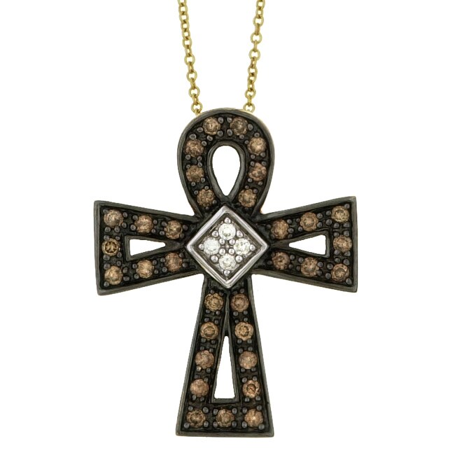 Encore by Le Vian 14k Gold Diamond Cross Necklace  