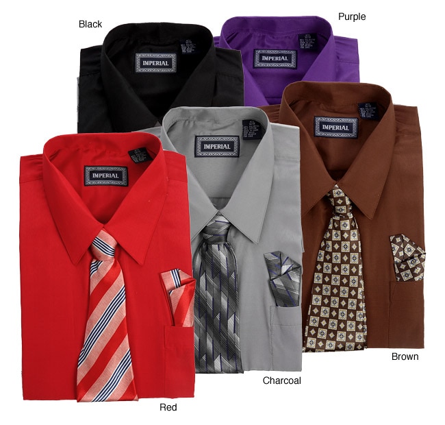 Imperial Dress Shirt Set with Tie and Hankie  