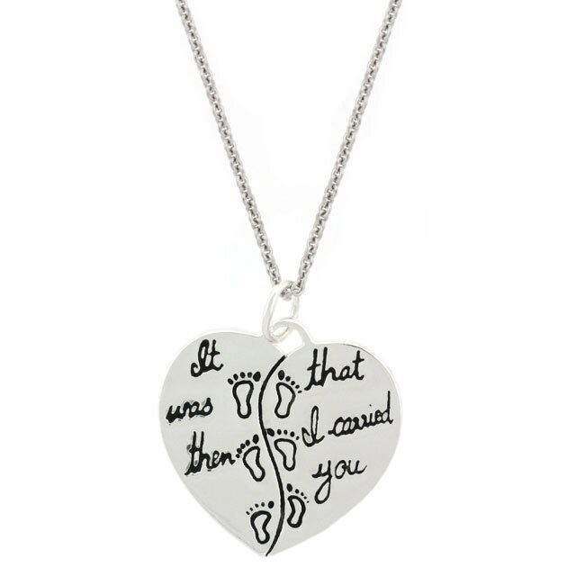 Sterling Silver Spiritual Heart Necklace  