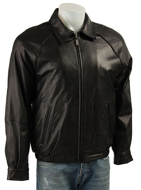 Izod Men's Raglan Sleeve Lamb Leather Jacket - Overstock Shopping - Big ...