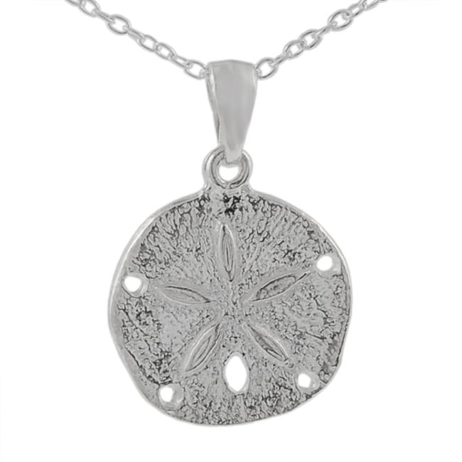 Sterling Silver Plain Sand Dollar Necklace  