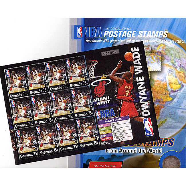 Dwyane Wade Stamp Sheet and Folio Set  