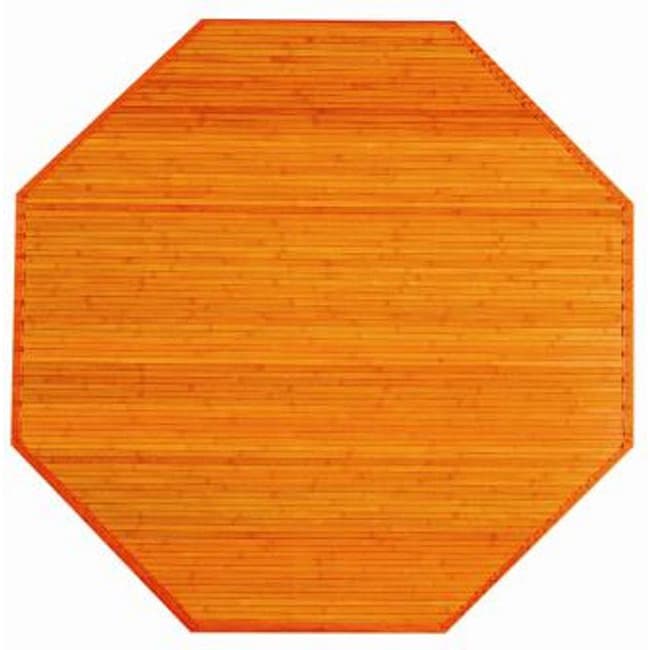 Orange Bamboo Rug (3 Octagonal)