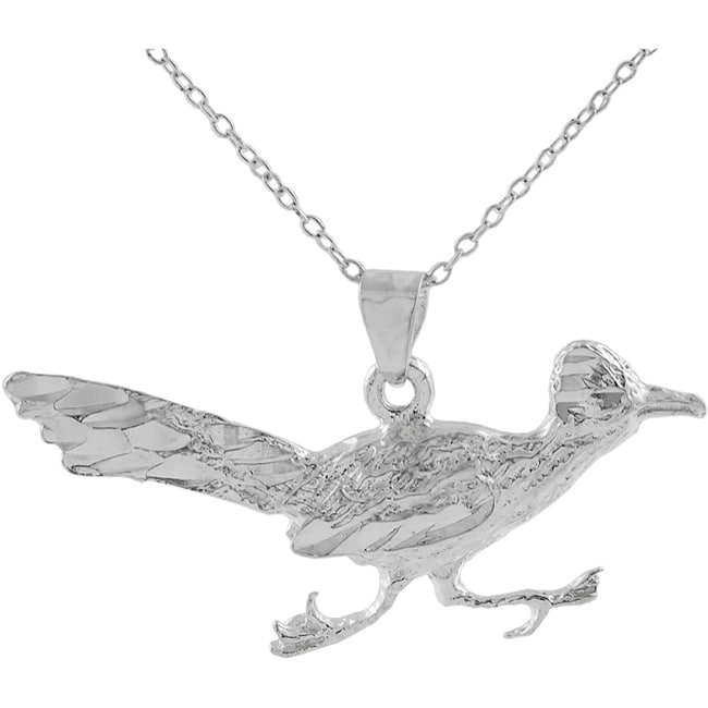 Sterling Silver Large Road Runner Necklace - Free Shipping On Orders ...
