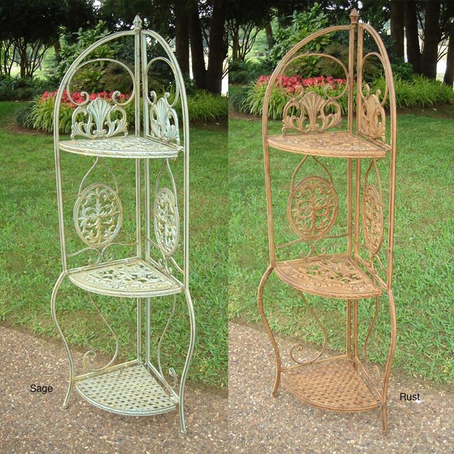 Iron 3-tier Folding Corner Shelf - Free Shipping Today - Overstock.com
