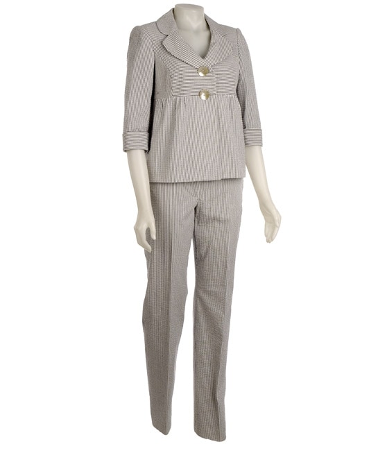 Liz Claiborne Women's 2piece Seersucker Pant Suit Free Shipping Today 11198875