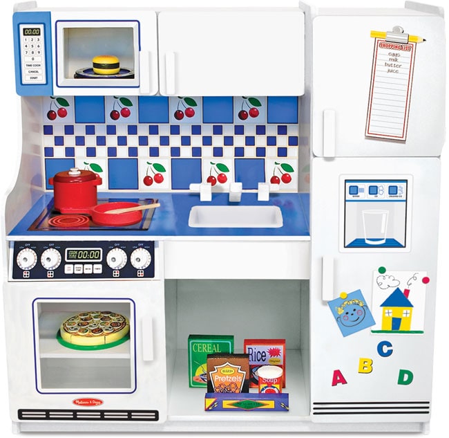 Melissa and Doug Deluxe Wooden Toy Kitchen Play Center  