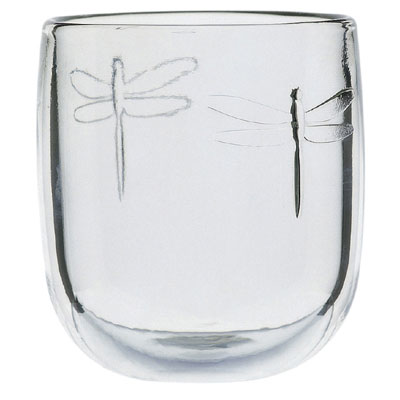 La Rochere Set of 6 10-Ounce Dragonfly Water Glasses