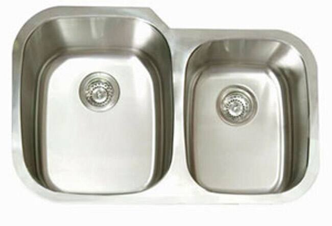DeNovo Double Oval Stainless Steel Kitchen Sink