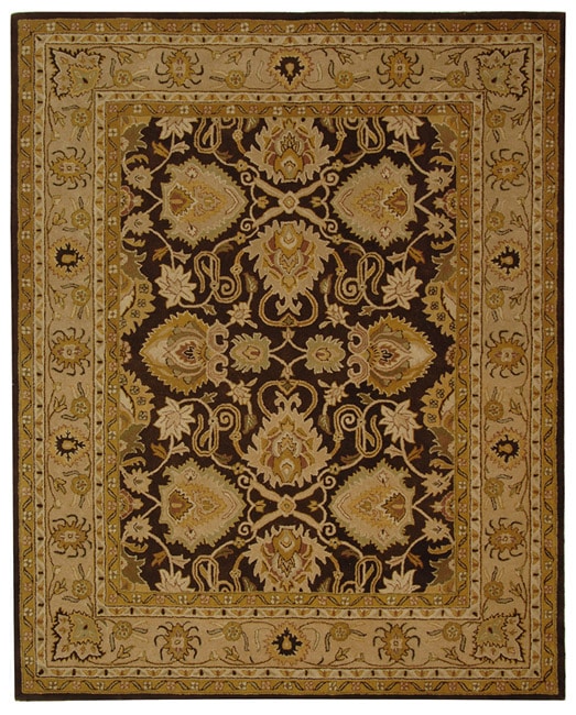   Heritage Isfan Brown/ Beige Wool Rug (8 x 10)  