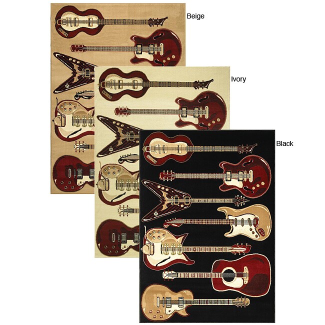 Shop Olefin Virginia Guitar Area Rug (3'3 x 4'11) - Free Shipping On ...