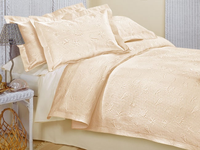 Beach Peach Matelasse Coverlet Set  