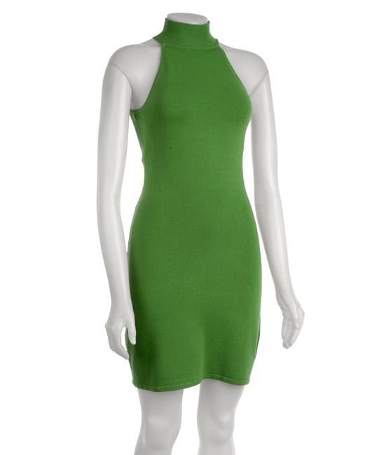 mock turtleneck sleeveless dress