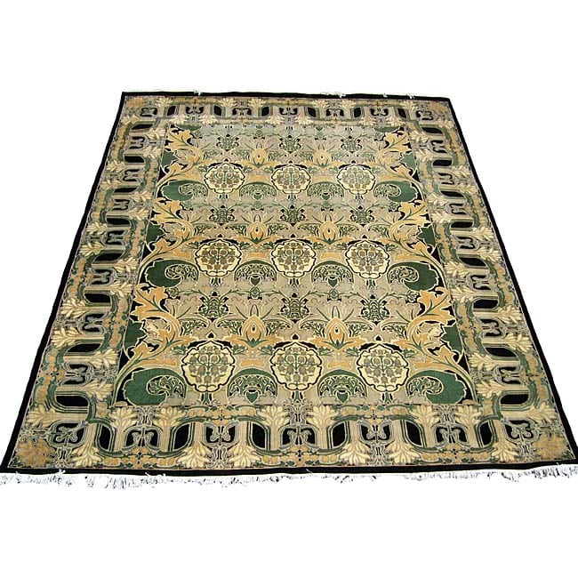 Pak Persian William Morris Black/ Grey Rug (102 x 134)