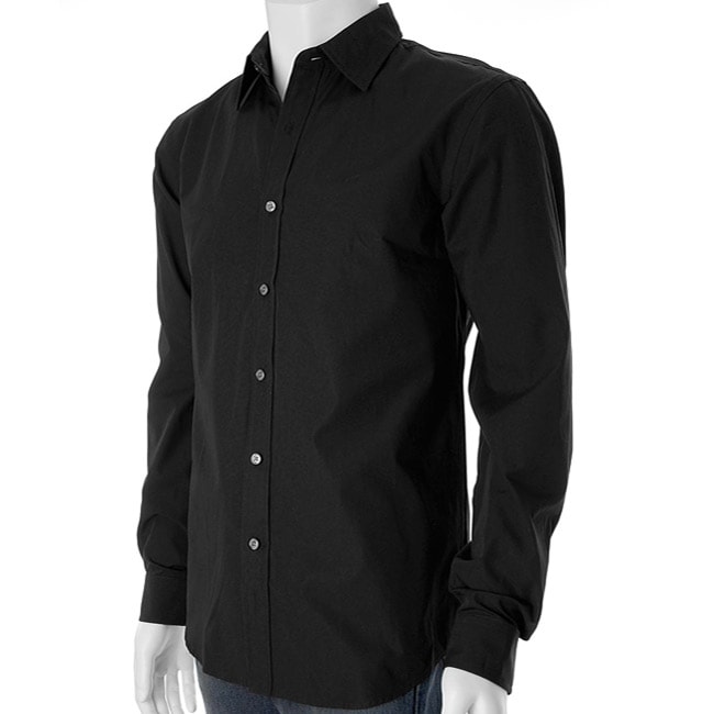 Shop DKNY Men's Black Dress Shirt - Free Shipping On ...