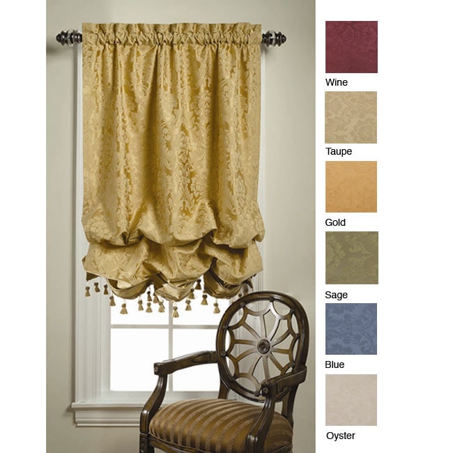 Wellington Damask Balloon Curtain (62 in. x 42 in.)  