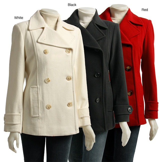 Shop AK Anne Klein Women's Double-breasted Pea Coat - Free Shipping ...