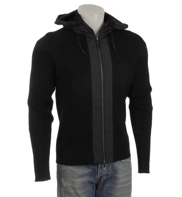 Hawke and Co Mens Seville Black Knit Hoodie  