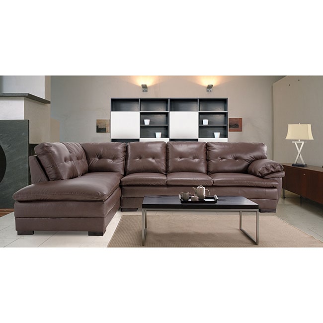 Century Brown Leather Sectional Sofa Free Shipping Today Century Brown Leather Sectional Sofa