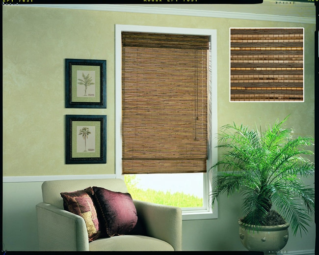 Fiji Walnut Brown Bamboo Roman Shade 34 In X 72 Free Fiji Walnut Brown Bamboo Roman Shade 34 In X 72