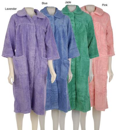 Soft Ones Women's Snap-front Chenille Bath Robe
