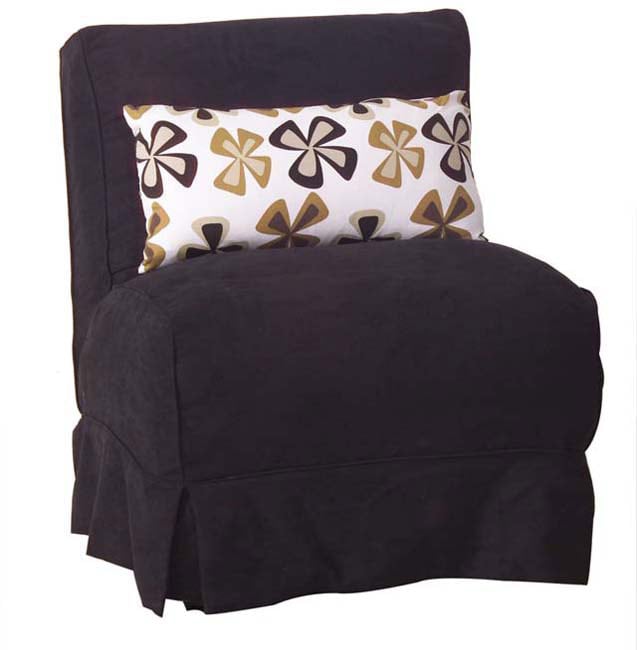 Stella Futon Chair Bed with Slipcover and Pillow  