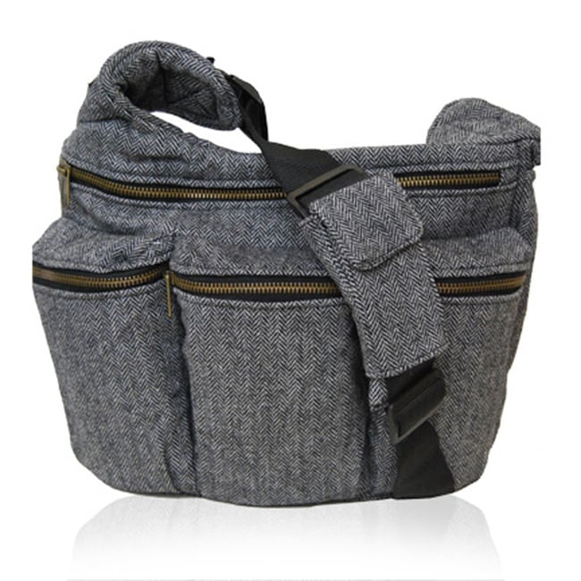 herringbone diaper bag