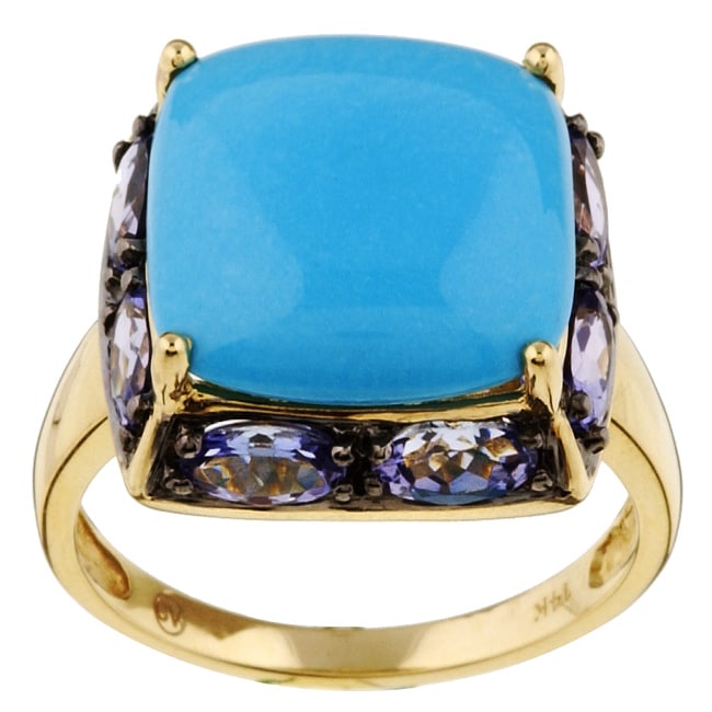 Encore by Le Vian 14k Gold Turquoise and Tanzanite Ring   