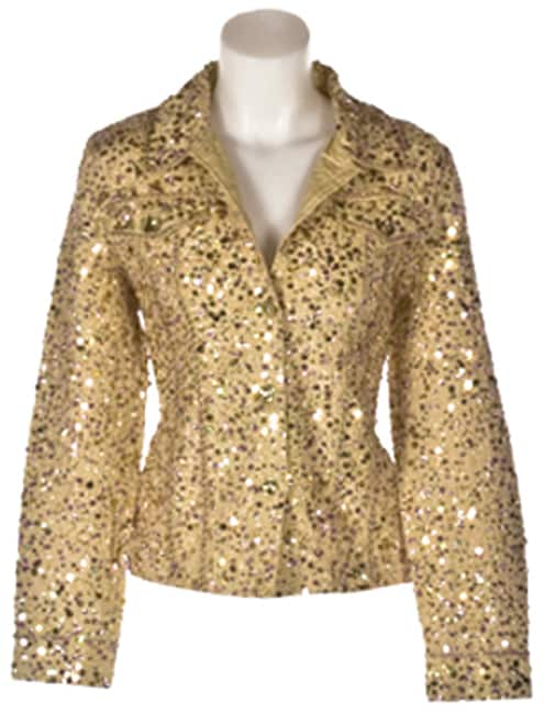 Sandy Starkman Missy Womens Sequined Jacket  