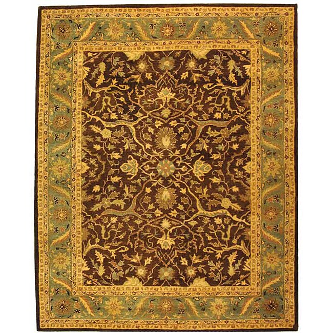 Safavieh Handmade Antiquities Mahal Brown/ Blue Wool Rug - 9'6 x 13'6