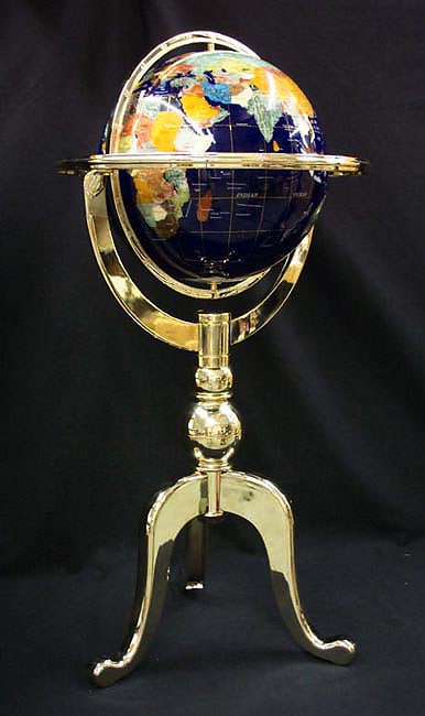 Gemstone Globe with Brass Floor Stand (13 in.) - Free Shipping Today ...