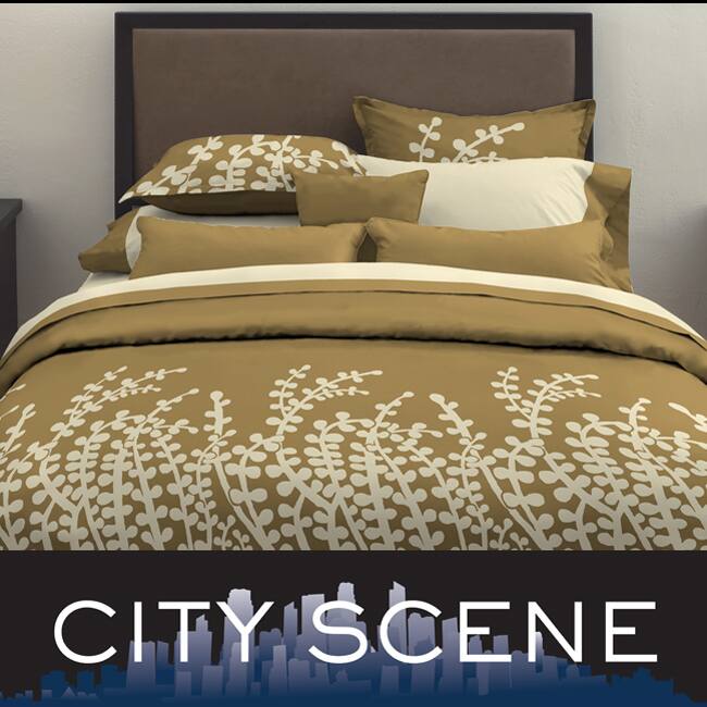 City Scene Branches Mocha 7-piece Bedding Ensemble