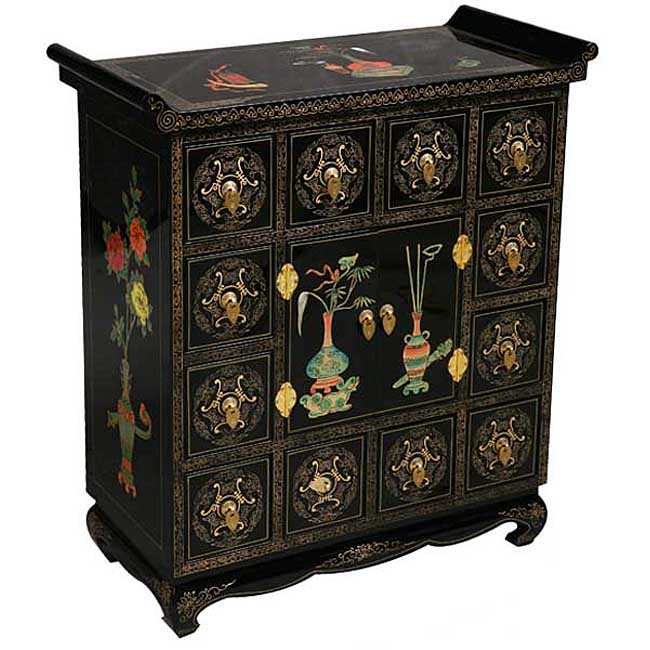 Black Lacquer Buffet/ Storage Cabinet  