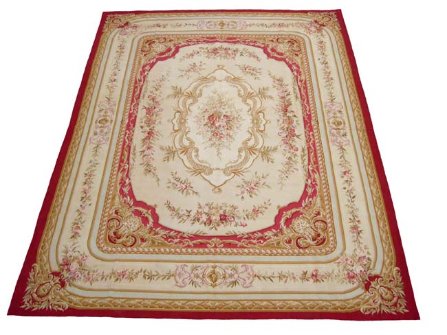 French Aboussan Hand knotted Beige Wool Rug (91 x 121) Was $1,039