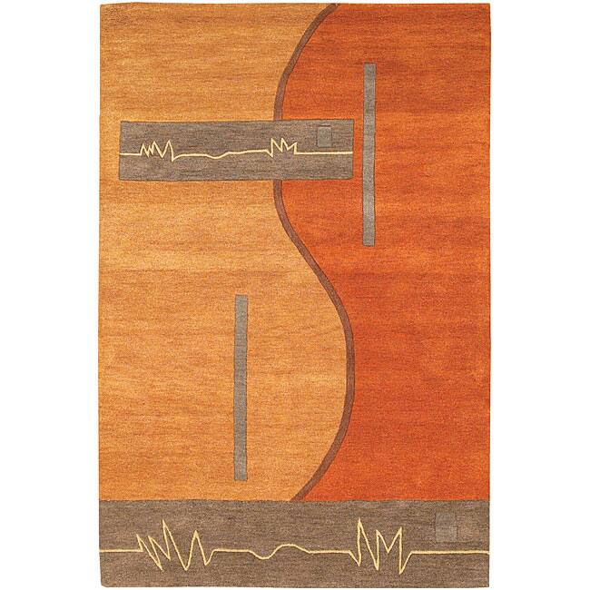 Hand-tufted Mandara Collection Wool Rug (7'9 x 10')