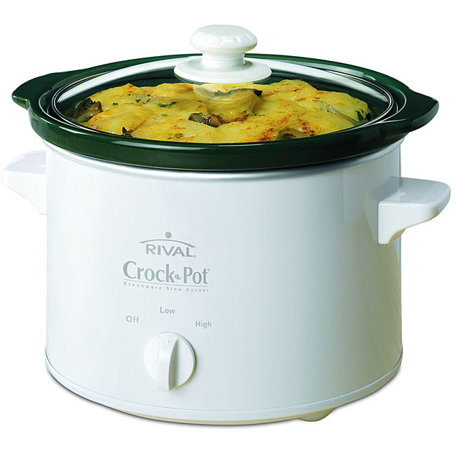  Rival  2 5 quart White  Crockpot Free Shipping On Orders 