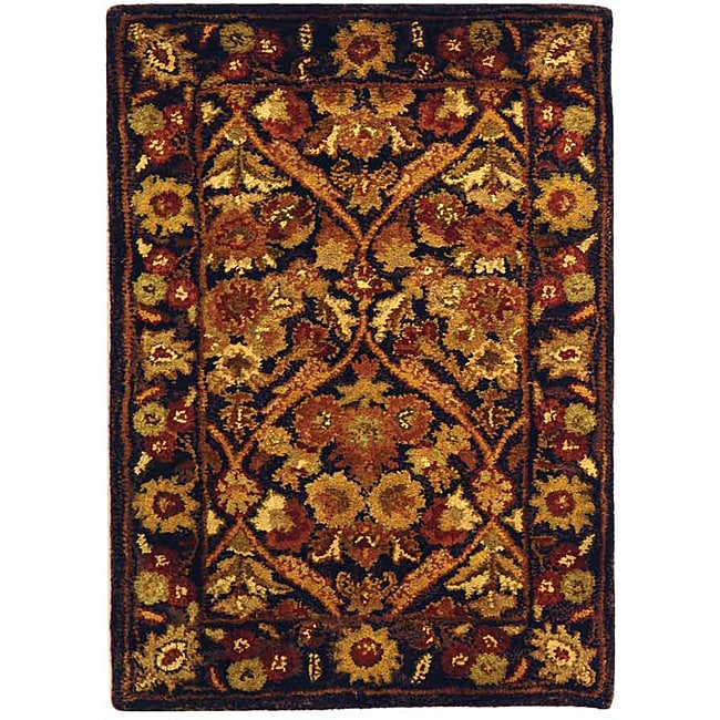 Handmade Treasured Dark Plum Wool Rug (2' x 3') Safavieh Accent Rugs