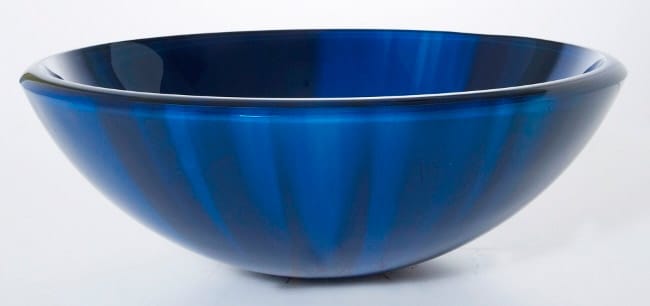 DeNovo Bedazzling Blue Bowl Glass Vessel Sink  