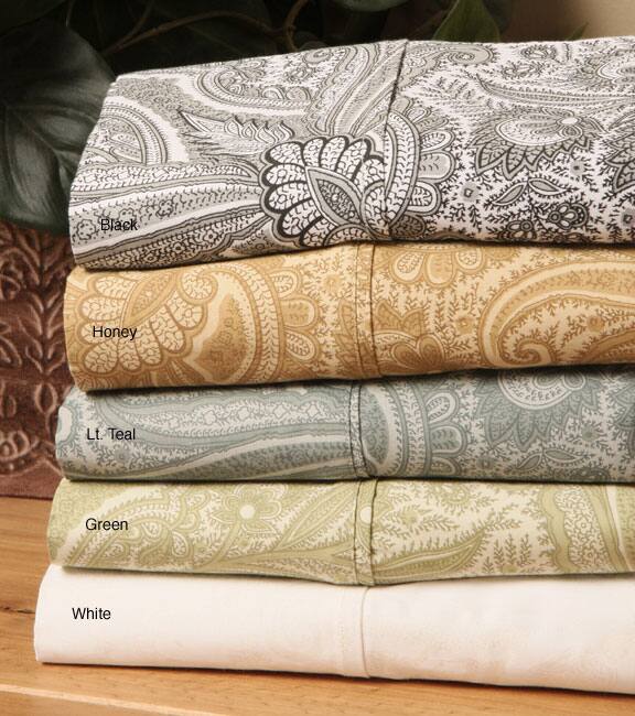 Regal 300 Thread Count Paisley Cotton Sheet Set