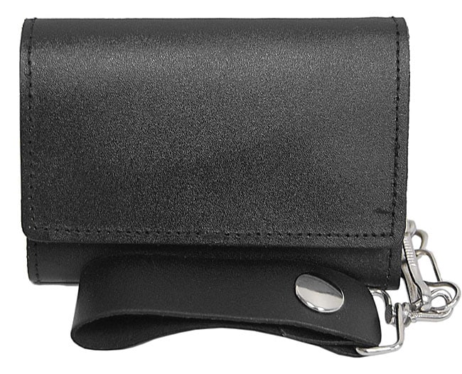 BT Sport Mens Leather Tri fold Wallet with Chain  